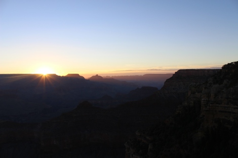 Sunrise over the canyon